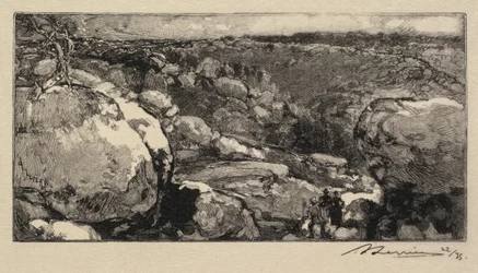 Wald von Fontainebleau: Der Zirkus von Long-Rocher La Forêt de Fontainebleau..., veröffentlicht 1908
