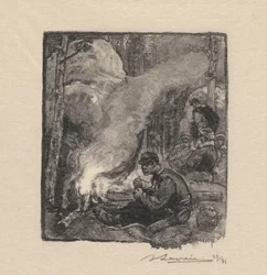 Fontainebleau-Wald: Mahlzeit der Holzfäller (La Forêt de Fontainebleau: Le repas des Bûcherons)