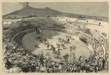 Italien. Das Fest von Pompeji, Der Zirkus der Gladiatoren, 1884