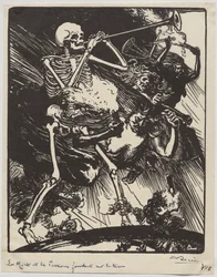 Der Tod und die Leidenschaften, die auf die Erde herabsteigen