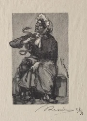 Schlangenverkäuferin