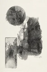Rouen Illustré: Cour de LAlbane, Rue Saint Romain, Laubette Rue Armand - Carrel, 1896