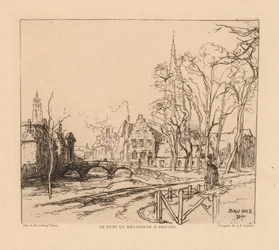 Die Béguinage-Brücke in Brügge La Pont du Beguinage à Bruges, 1901