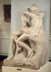 Der Kuss. Marmorskulptur (1840-1917)