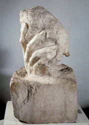 Die Hand Gottes, Marmorskulptur, 20. Jahrhundert, Paris, Musée Rodin