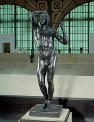 Das eherne Zeitalter. Bronzeskulptur von Auguste Rodin (1840-1917). Maße: 178 x 59 x 61,5 cm. Nach 1877. Musée d