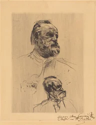 Victor Hugo, Dreiviertelansicht