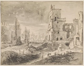 Brüssel nach dem Bombardement von 1695