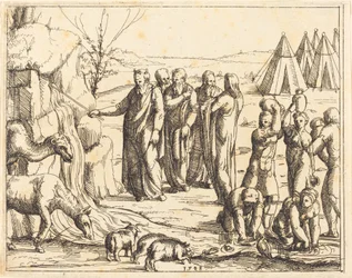 Moses schlägt den Felsen