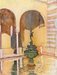 Brunnen im Garten des Alcazar, Sevilla