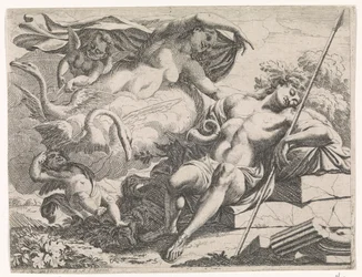 Venus betrachtet den schlafenden Adonis