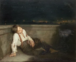 Eine Nische auf einer Londoner Brücke