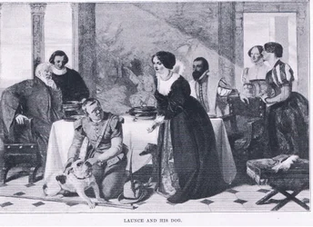 Launce und sein Hund, aus The Magazine of Art 1893, Cassell and Company