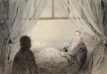 Porträt von Harriet Martineau auf einem Sofa, 1844