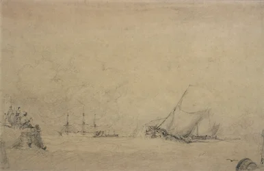 Lugger auf dem Weg zur Hafeneinfahrt