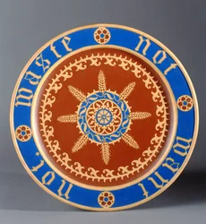 Brotplatte, hergestellt von Minton and Company, ca. 1849