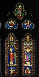 Heiliger Augustinus und Heiliger Gregor, Ostfenster der Kapelle