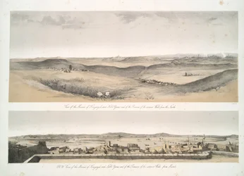 Ansicht der Hügel von Kouyunjik [Quyunjik] und Nebbi Yunus und der Überreste der Außenmauern von Mosul