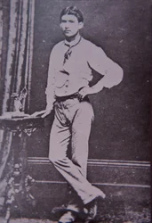 Mitglied der Kelly-Bande Steve Hart, der in den Flammen des Glenrowan Hotels starb, 28. Juni 1880 (s/w Foto)