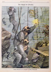 Taucher finden einen von Piraten aus Kirchen geraubten Schatz, 1897