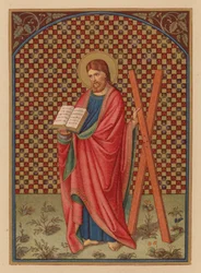 Sankt Andreas, Apostel (Chromolithographie)