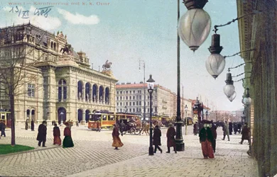 Der Kärntnerring und die Kaiserliche und Königliche Oper in Wien, 1908