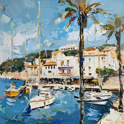 Mediterraner Hafenblick