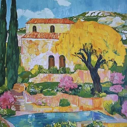 Sonniger Villengarten