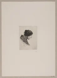 Frauenkopf. Profil nach rechts