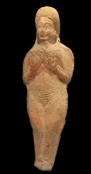 Figur einer nackten Frau. Terrakotta, Babylon, 2. Jahrtausend v. Chr. Musée de la Castre, Cannes.