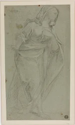 Stehende drapierte weibliche Figur