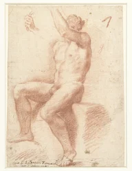 Studie nach einem männlichen Aktmodell