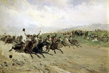 Andalusien: Pferderennen auf einem Jahrmarkt, spätes 19. Jahrhundert