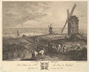 Die drei Windmühlen nach einem Gemälde in der Sammlung des Duc de P..., 1772