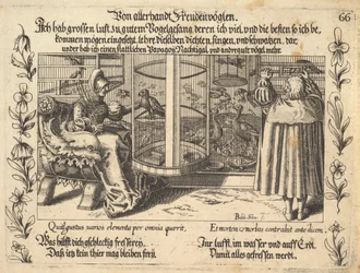 Von allerhand Freudenvögeln, Illustration aus Petrarca, Glück und Unglück Spiegel
