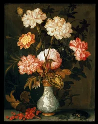 Eine Vase mit Blumen