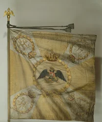 Sankt Georgs-Flagge des Infanterieregiments zur Zeit von Nikolaus I., 1830-1840er