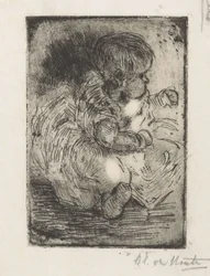 Porträt von H.W. Mouton als Baby