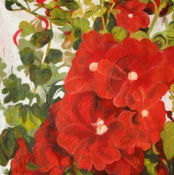 Lebendige rote Blüten