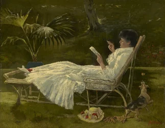 Frau beim Lesen