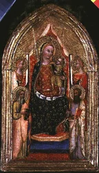 Madonna und Kind auf dem Thron mit St. Bartholomäus und anderen Heiligen