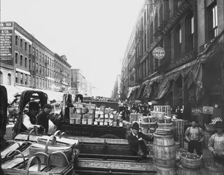 South Water Street Markt, Chicago, Illinois, USA, um 1905