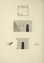 Haus des Inka in Callo im Königreich Quito, gezeichnet von Gmelin, graviert von Bouquet, Illustration aus "Vues des Cordillères et Monumens des Peuples Indigènes de l