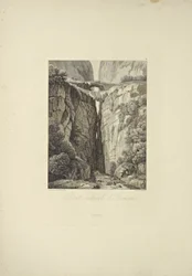 Die natürlichen Brücken von Icononzo, Illustration aus „Vues des Cordillères et Monumens des Peuples Indigènes de l