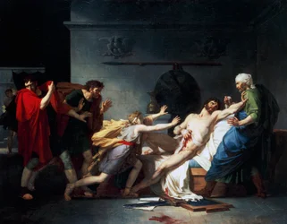 Der Tod von Cato dem Jüngeren, auch bekannt als Uticensis