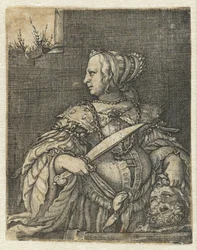Judith mit dem Kopf von Holofernes und Schwert