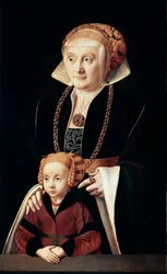 Porträt einer Dame mit Tochter, um 1530er-1540er Jahre