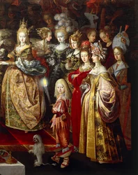 Enthauptung von Johannes dem Täufer und Festmahl des Herodes, Detail