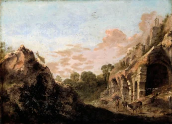 Landschaft mit Ruinen