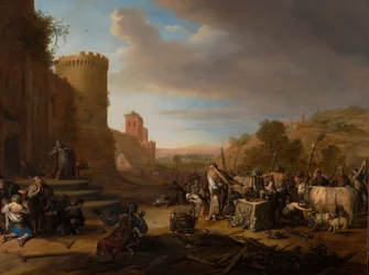 Die Heiligen Paulus und Barnabas in Lystra (Das Opfer in Lystra)